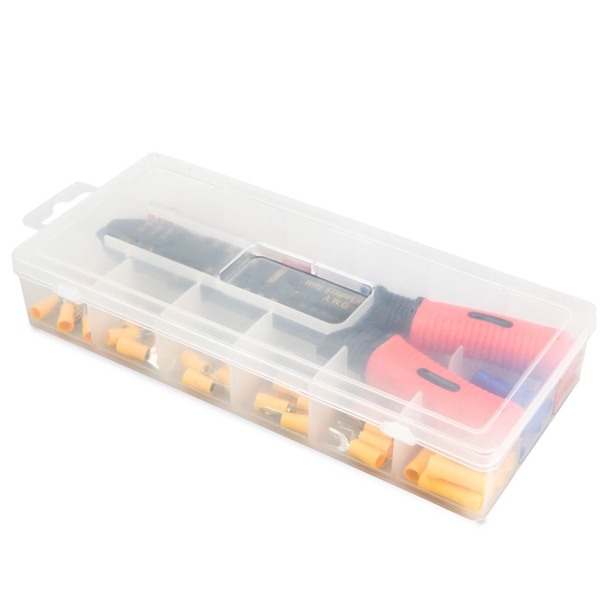 175PC Solderless Terminal Connectors Pliers Wire Stripper