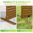 thumbnail image 4 of YUSAZENS Galvanized Steel Outdoor Privacy Screen, 3-Piece Set, Weather Resistant for Patio Backyard Wood Color, 4 of 8
