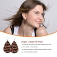 thumbnail image 4 of Sonducket Pendientes con estampado de leopardo, accesorio de moda encantador, adorno de joyería para mujer, colgante de oreja de gota de agua de doble Ropa, zapatos y accesorios Miscelánea Tipo 2 Sonducket AP010091-02, 4 of 6