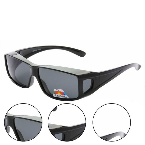 Full View Fit Over Sunglasses Black Walmart Com Walmart Com
