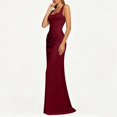 thumbnail image 4 of Iyufng Evening Gown for Women Spaghetti Straps Pleated Bodycon Maxi Dresses, 4 of 6
