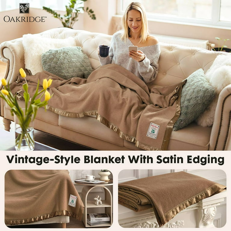 OakRidge Heirloom Merino Wool Blanket – 100% Australian Wool with