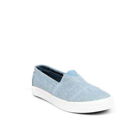 Denim High Top Shoes - Nature Breeze Slip on Women's Canvas Sneakers in Denim