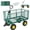 Green, variant on LuckyNote 4-in-1 Oversized Steel Dump Garden Cart, 880lbs Pullable Mesh Metal Cart, All-Terrain Utility Wagon, Gray