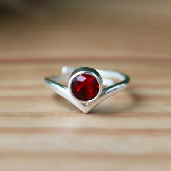 Red Ruby Ring, 925 Silver Ring, Rose Cut Ruby Ring, Statement Ring, Bohemian Ring, Cocktail Ring, Minimalist Ring, Pretty Ring, Promise Ring