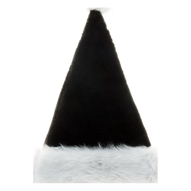 Sombreros largos de Navidad de felpa para hombre y mujer, gorro de Papá Noel, vestido de fiesta, Cosplay, regalo, 75cm, color negro, nuevo