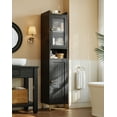 thumbnail image 3 of EnHomee 69" Tall Bathroom Storage Cabinet,Narrow Linen Cabinet with 2 Door and Adjustable Shelves​,Black, 3 of 12