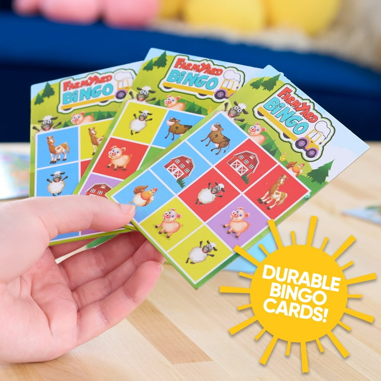 Just Play Farmyard Bingo Travel Game Tin, Kida Ages 3 and up