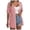 Pink, variant on Ladies Solid Color Summer Crochet Leaf Short Sleeve Knit Cardigan Lightweight Sun Cover Up For Vacation Travel Clothes Sun Shirt