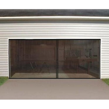 Magic Mesh Garage Hands Free Magnetic Screen Door Fits Single Garage Doors 8 9 Foot Walmart Com