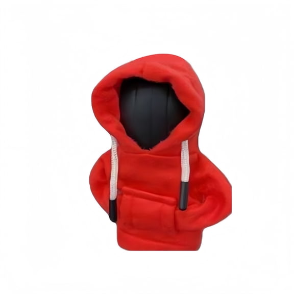 Car Gear Shift Hoodie, Universal Gear Shift Knob Cover, Hoodie For Car Shifter, Automotive Manual Interior Cute Gadgets, Car Interior Accessories And Decorations-red-One piece