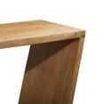 thumbnail image 6 of DecMode 57" x 30" Brown Wood Diagonal Open Frame Console Table with Grey Metal Base, 1-Piece, 6 of 16
