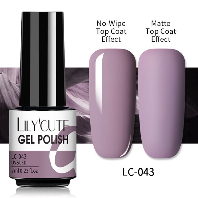 LILYCUTE 7ML capa superior mate barniz para arte de uñas Gel de Color mate capa superior mate necesita Soak-Off UV LED Gel esmalte de uñas híbrido Tan Jianjun unisex