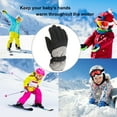 thumbnail image 3 of Toddler Gloves Winter Outdoor Kids Boys Girls Snow Skating Snowboarding Windproof Warm Ski Ski L, 3 of 6