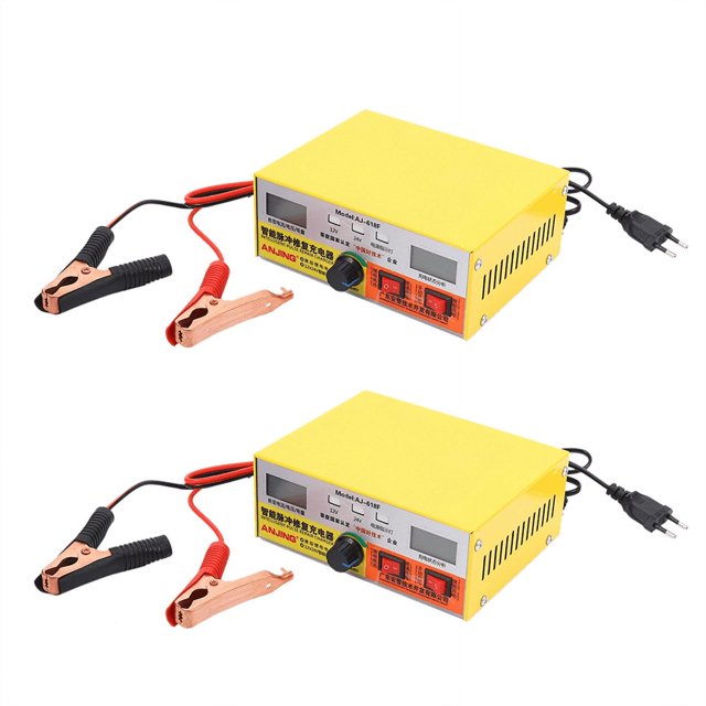 2X Tipo de Reparación Automática Inteligente de Impulsos 12V / 24V 400Ah Cargador de Batería de Coche -618