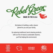 Rebel Green Fruit & Veggie Wash - Natural Produce Wash - Plant-Based Vegetable Wash - Fruit and Vegetable Wash with No Aftertaste - Sustainable Food Wash - 32oz Refill 2 Pack