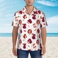 thumbnail image 2 of Gaeub Cartoon Hedgehogs Print Men's Hawaiian Shirt,Button Down Short Sleeves Shirts,Tropical Beach Casual Button Down Shirts,Medium, 2 of 7