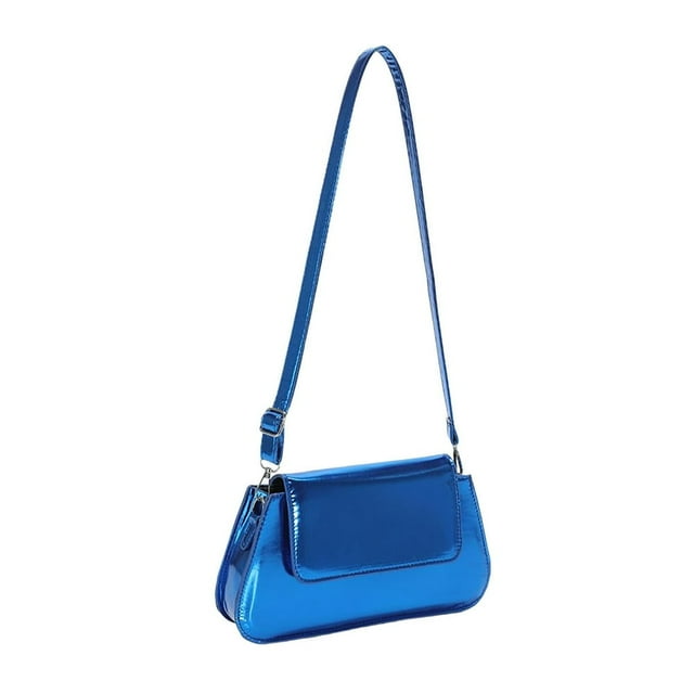 Sac à Main pour Femmes Surface Brillante Grande Capacité à Rabat Résistant à l'Usure Anti-Rayures Collocation Quotidienne Port Confortable Mode Sac à une Épaule pour Femme Accessoires de Mode