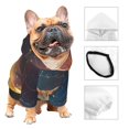 thumbnail image 3 of Cauagu Starry Sky Constellation Cat Pattern Winter Pet Hoodie Sweatshirts- Dog Hoodie Sweater with Leash Hole - Cute Dog Hoodie - Pet Clothes Puppy Cat Custume -X-Small, 3 of 8