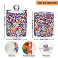 thumbnail image 5 of Yayeee 4 Pack Qtip Holder Bathroom Cotton Swab Canister with Lid Clear Dispenser Set, Blue Colorful Circles, 5 of 6