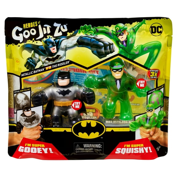 HEROES OF GOO JIT ZU LICENSED DC S2 VERSUS PK - METALLIC BATMAN VS THE RIDDLER