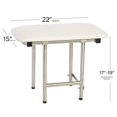 thumbnail image 4 of Seachrome Lift-Assist Shower Bench, ADA, Padded White Naugahyde, 4 of 4