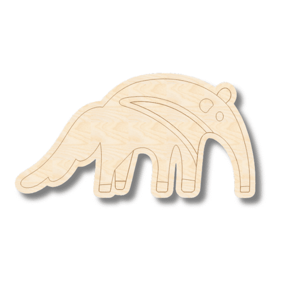 Unfinished Wood Etched Anteater Shape 24" / 1/8"
