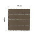 thumbnail image 4 of Zimtown 12x12 Inch Interlocking Deck Tiles - Quick-Lock Waterproof Flooring for Outdoor Porch, Poolside & Balcony, Slip-Resistant Light Coffee PVC Composite, 4 of 7