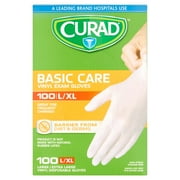 Curad Basic Care Large/Extra Large Vinyl Exam Gloves, 100 count