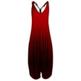 thumbnail image 2 of Wycnly Womens Jumpsuits Casual Summer Loose Baggy Backless Strap Long Jumpsuits Trendy Gradient Print V-Neck Sleeveless Maxi Rompers for Women, 2 of 3