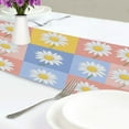 thumbnail image 4 of Yayeee Table Runner 90 inches Long Home Kitchen Dinning Party Decoration, Light Blue Daisy, 4 of 7