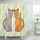 thumbnail image 1 of ABPHQTO Felino Gatos Grises y Naranjas Tabby Lady Kawaii Cortina de Ducha 150x180 cm, 1 of 1