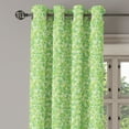thumbnail image 2 of Ambesonne Lime Green Grommet Curtain, Triangles Pyramids, 50" x 96", Pale and Fern Green, 2 of 6