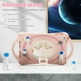 thumbnail image 3 of TECH CIRCLE iPad Mini 6 Case 8.3 Inch,iPad Mini 6th Generation Kids Case,360 Rotating Handle Stand Pencil Holder Hand Shoulder Strap Shockproof Kids Case for 2021 iPad Mini 8.3" 6th Gen, Pink, 3 of 14