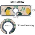 thumbnail image 2 of GZHJMY 2PCS Faucet Absorbent Mat, Lemon And Leave Washable Sink Splash Guard Drip Catcher, Kitchen Bath Countertop Microfiber Sink Drying Mats for Kitchen, 2 of 6