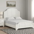 thumbnail image 5 of Kyna Queen Bed-Louvered Style and Scalloped Edges-Antique White Wood, 5 of 6