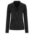 thumbnail image 4 of Buigttklop Women Casual Pockets Long Sleeve Casual Solid Coat Cardigan Blouse, 4 of 6