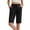Black, variant on Womens Plus Size Long Shorts with Pockets Pleated Elastic Waist Casual Summer Lounge Drawstring Sweat Shorts (2XL, Khaki)