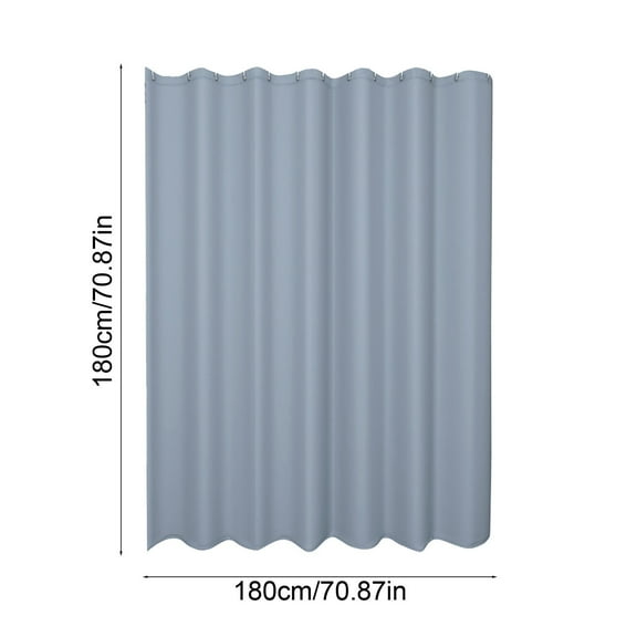 Qiweii No Hook Hotel Cloth Shower Curtain Microfiber - Waterproof Soft Washable Fabric Shower Curtain or Liner with Magnets, Solid Color, Standard Size No Drill and Mildews Proof