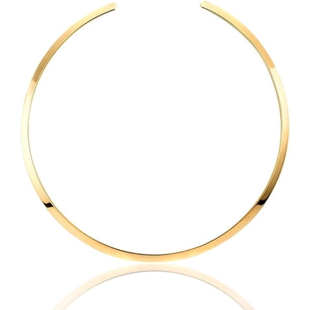 Statement Women Choker Professional Necklace Polished Stainless Steel Chunky Necklace Jewelry Gift[z615]