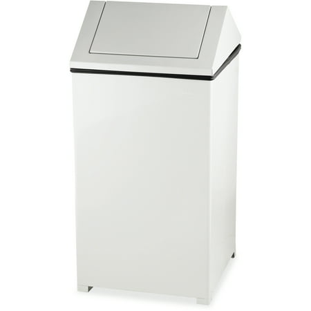 Rubbermaid Commercial, RCPT1940ERBWH, 40-gallon Hinged Top Receptacle, 1, White
