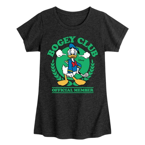 Disney - Donald Duck Bogey Club - Toddler & Youth Girls Short Sleeve Graphic T-Shirt