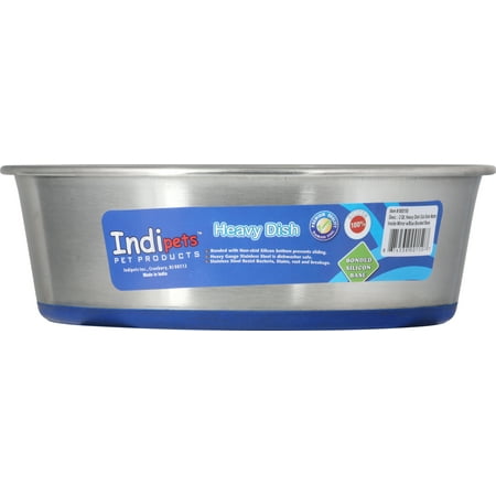 UPC: 0874538001507 | Indipets Heavy Non-Skid Stainless Steel Dog Bowl 2