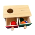 thumbnail image 1 of Milaget Object Permanence Box Baby Development Toy for Children Valentines Day Gifts 2 Drawers, 1 of 9