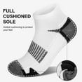 thumbnail image 6 of Smilooen Athletic Ankle Socks for Men and Women Cushioned Running Socks Low Cut 6 Pairs White, Size 10-13, 6 of 6