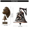 thumbnail image 5 of MOMOJIA Vintage Farmhouse Doorbell Welcome Door Decoration Gorillas Shape Garden Front Door Bells For Front Door Garden Sheds, 5 of 7
