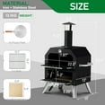 thumbnail image 4 of Oufan Outdoor Pizza Oven Wood Fired 2-Layer Pizza Ovens Outside Pizza Maker with Stone, Removable Cooking Rack for Camping Backyard BBQ, 4 of 9