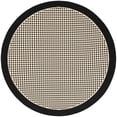 thumbnail image 2 of Unique Loom Outdoor Border Collection Area Rug - Frame (3' 1" Round Black/Ivory), 2 of 9