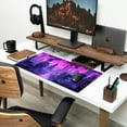 thumbnail image 3 of Cyberpunk Neon Purple City Gaming Desk Mouse Pad XL Pink Extended Mouse Pad Gaming, Keyboard Pc Office Laptop Mousepad Large, 31.5x15.8 in with Stitched Eges Non-Slip Base Mouse Pads, 3 of 6