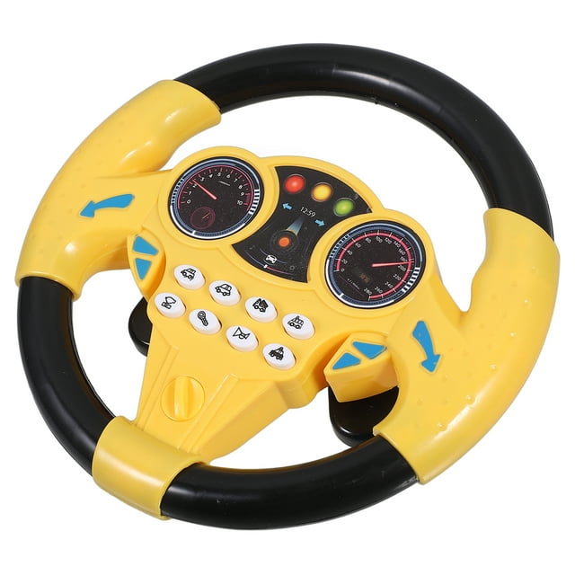 Steering Wheel Toy Car Driving Toy Pretend Driving Steering Wheel Toy with Sound Light Effect